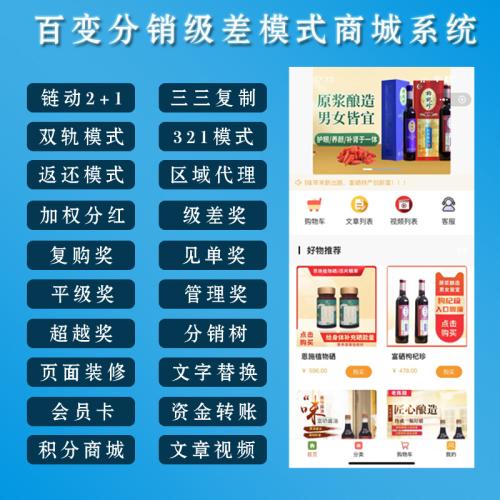 百变分销级差模式商城系统